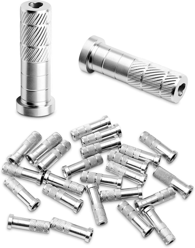 LUSTRIB 24 Pcs Archery Arrow Inserts, Aluminum .244/6.20mm Arrow Inserts for Carbon Arrows, Archery Practice Tips Fit Compound Bow Recurve Bow Inserts for Target Practice - Image 1